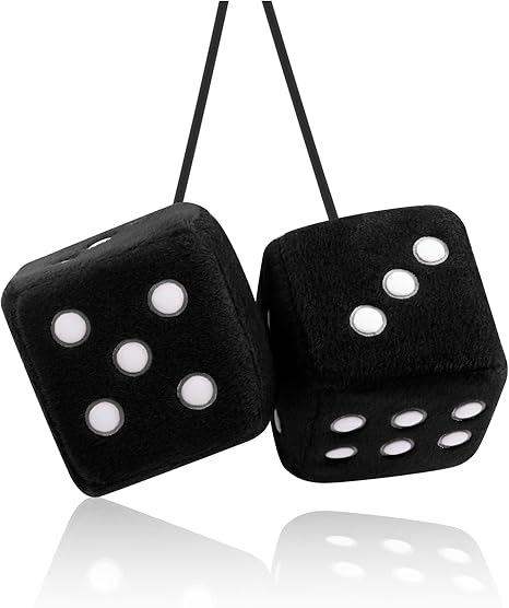 Fuzzy Dice Hanging Ornament
