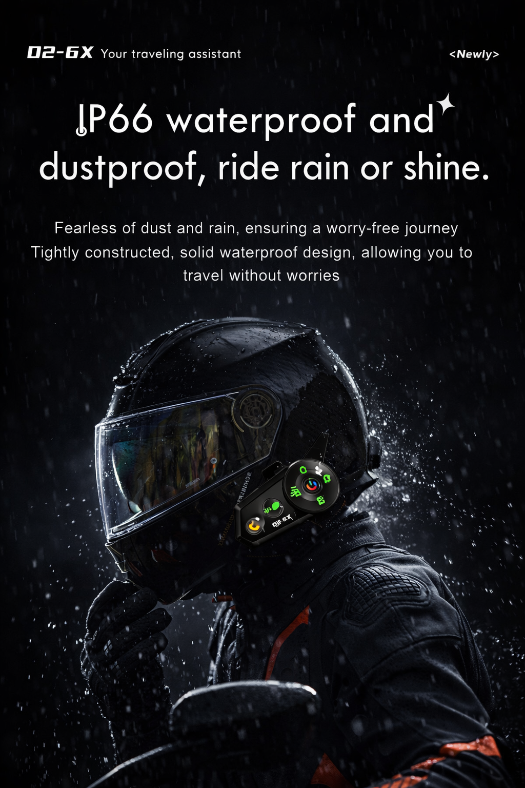 Motorcycle Bluetooth Headset Dual Sharing