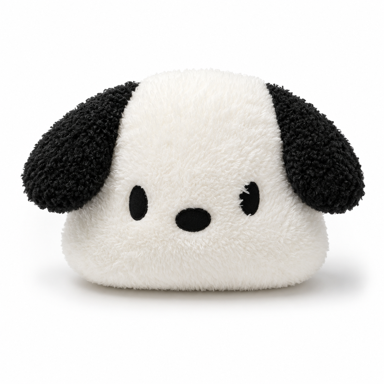 Almohada reposacabezas de felpa suave y esponjosa con forma de perro