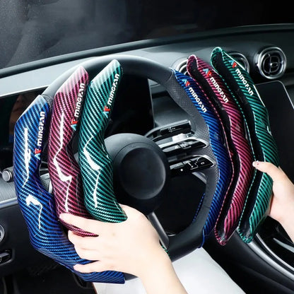 Carbon fiber steering wheel cover