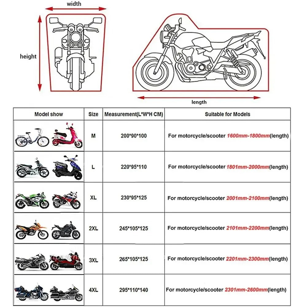 All Weather Waterproof Motorcycle Cover