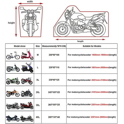 All Weather Waterproof Motorcycle Cover