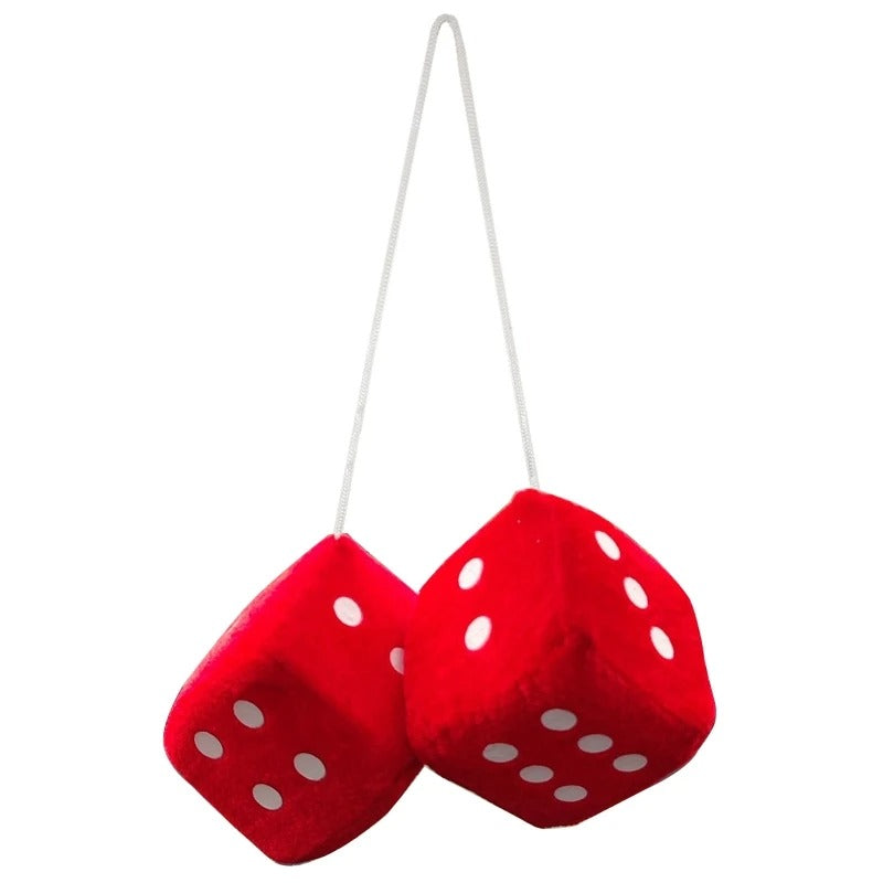 Fuzzy Dice Hanging Ornament