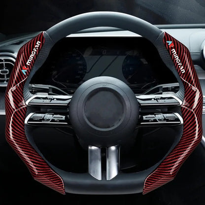Carbon fiber steering wheel cover