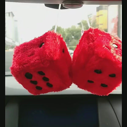 Fuzzy Dice Hanging Ornament